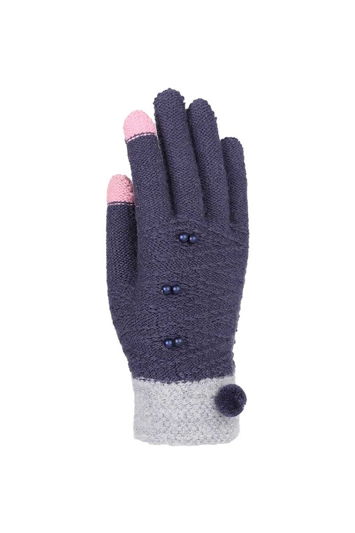 Kadın Örgü Eldiven 84401 - Mor