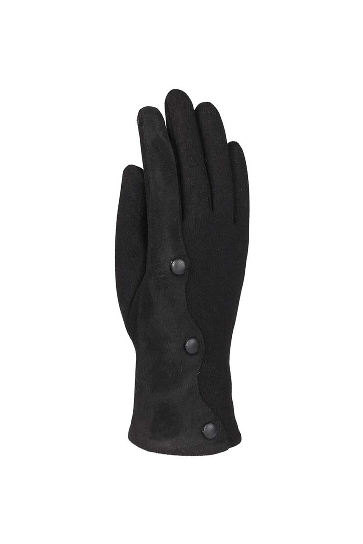 Kadın Pamuklu Eldiven 82101-8 - Siyah