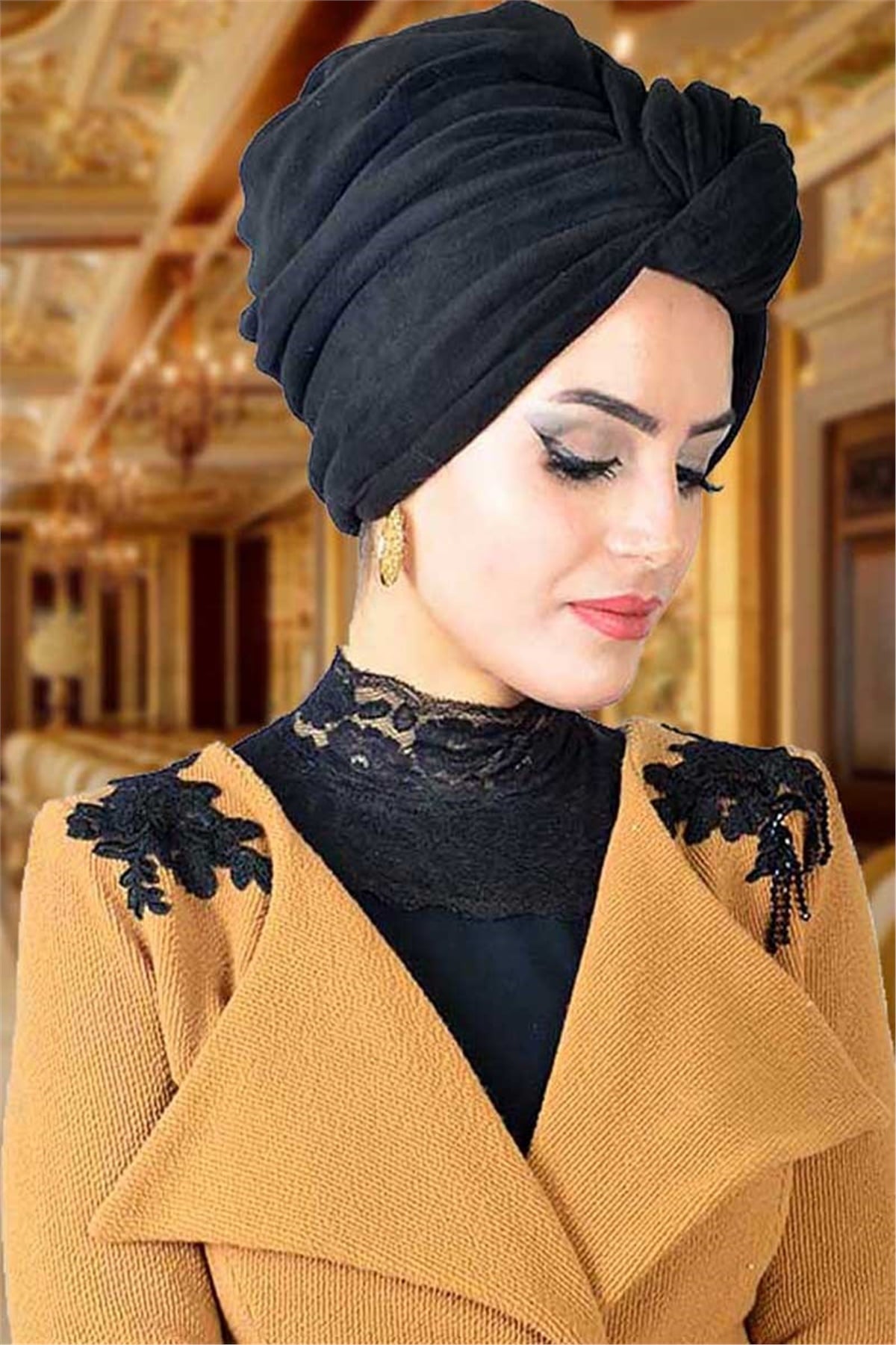 Kışlık Polar Burgulu Hazır Bone t13941