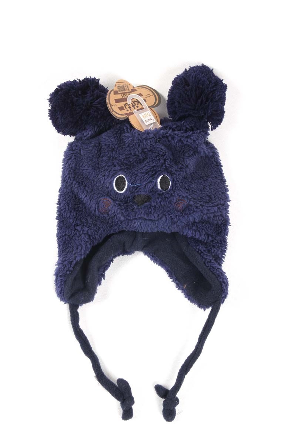 Kitti Unisex Bebek Kulaklı Bere, Lacivert