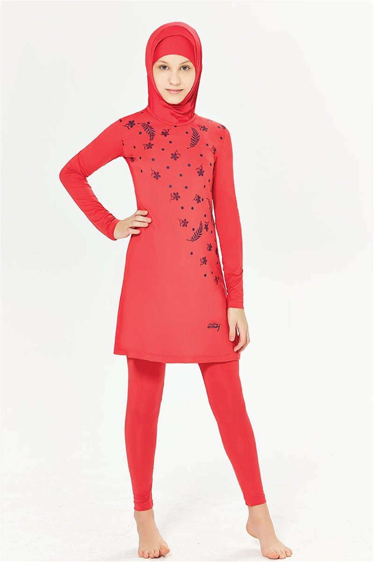 Kız Çocuk Garson Boy Tam Kapalı Mayo Tesmay 1500164 Mercan