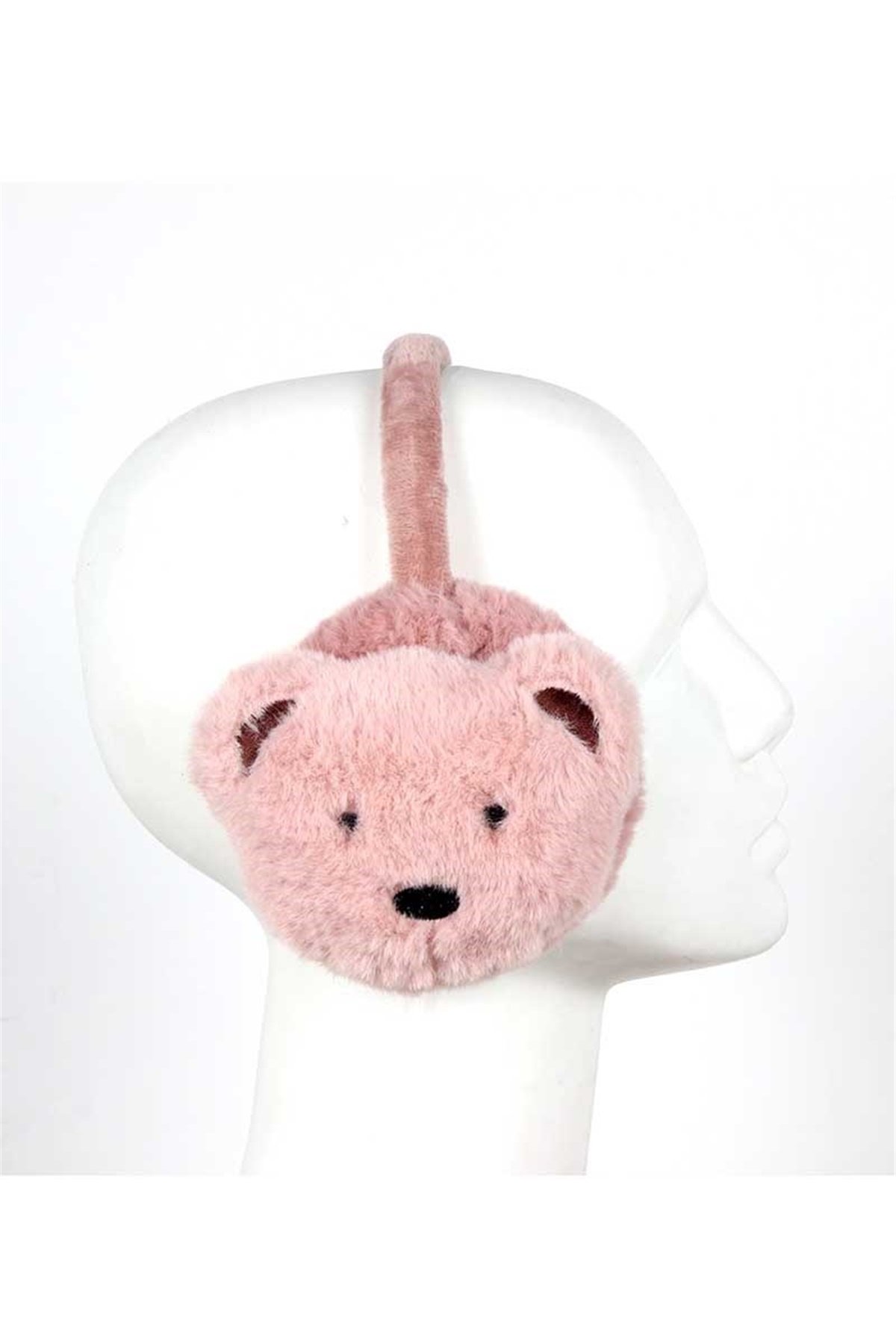 Kız Çocuk Peluş Kulaklık CK5061 -  Gül Kurusu