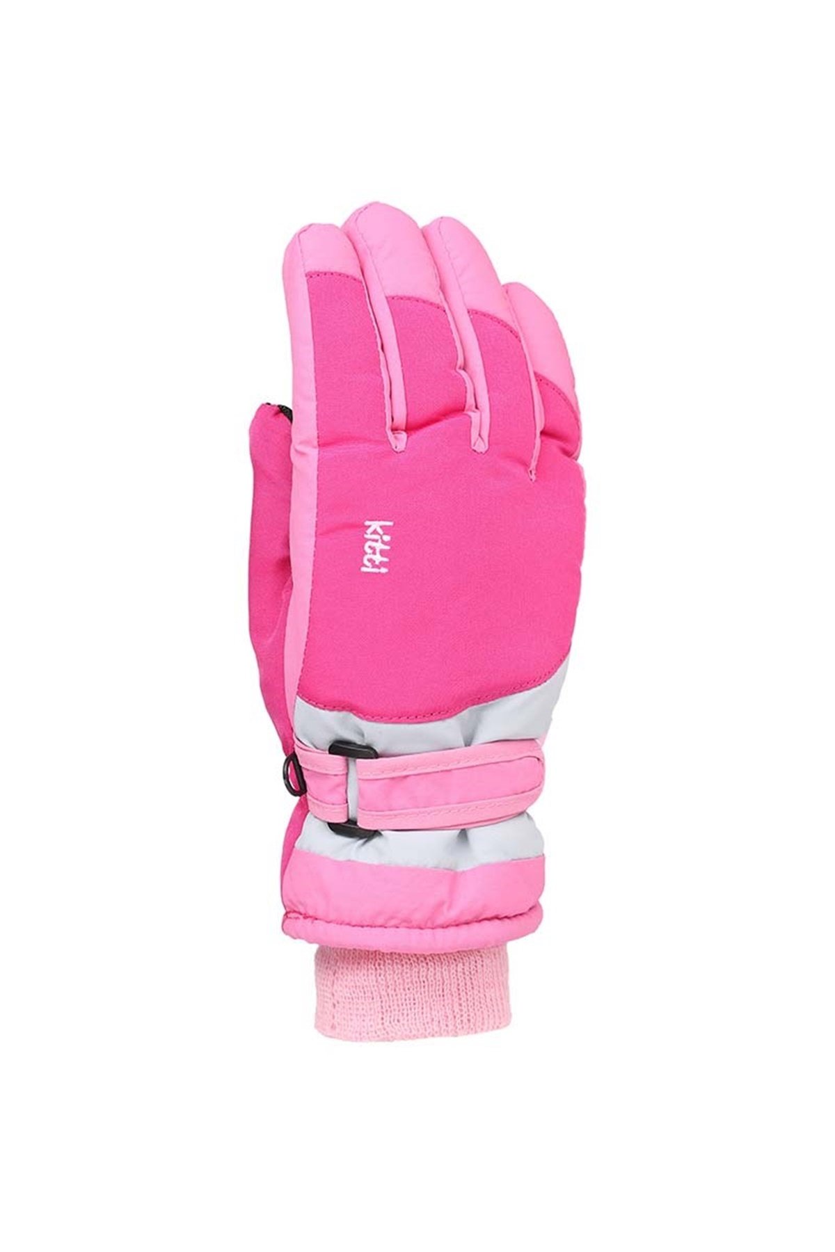 Kız Çocuk Pembe Çıtçıtlı  Kar Eldiveni 9-15 Yaş - KR422-5