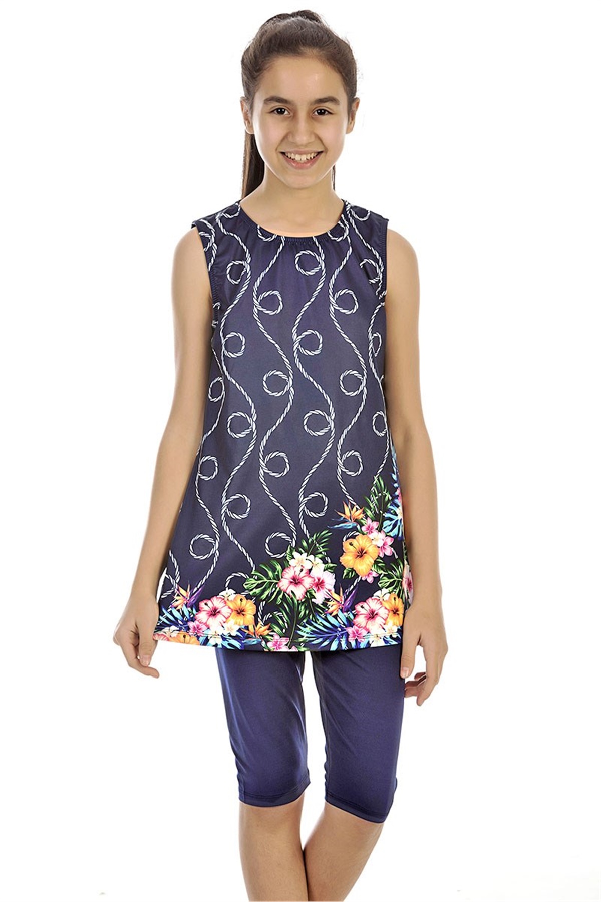 Kız Çocuk Sıfır Kol Mayo A191 Siyah 