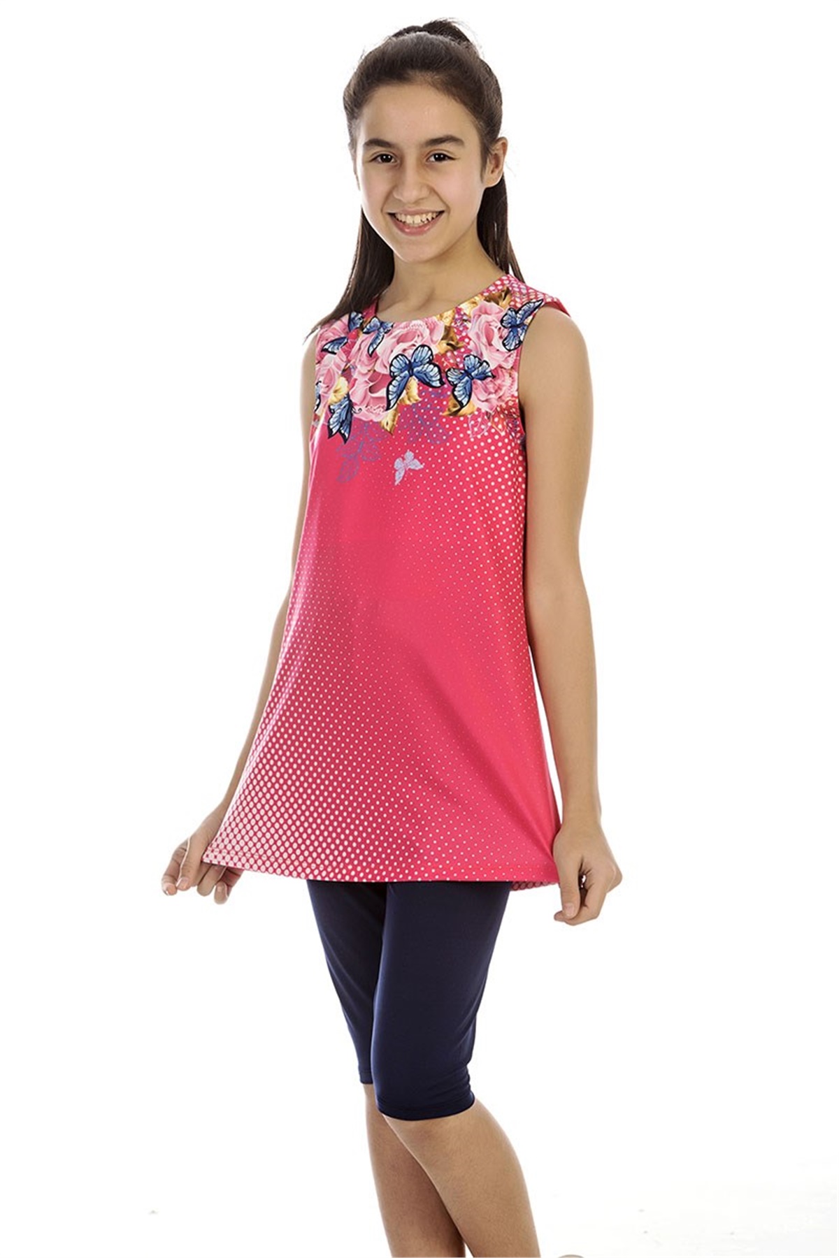 Kız Çocuk Sıfır Kol Taytlı Mayo A194- 6-14 Yaş