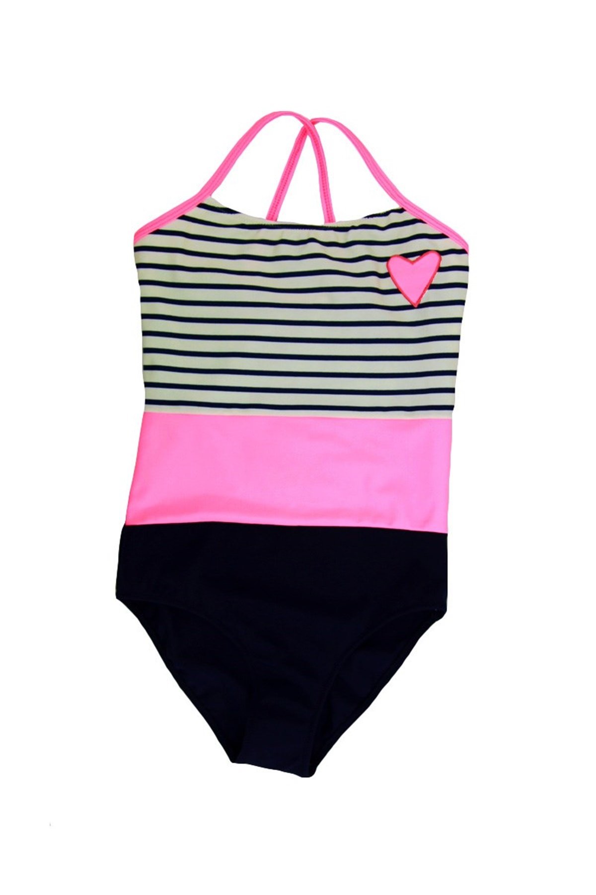 Kız Çocuk Yüzücü Mayo Kalpli Sunset 91039