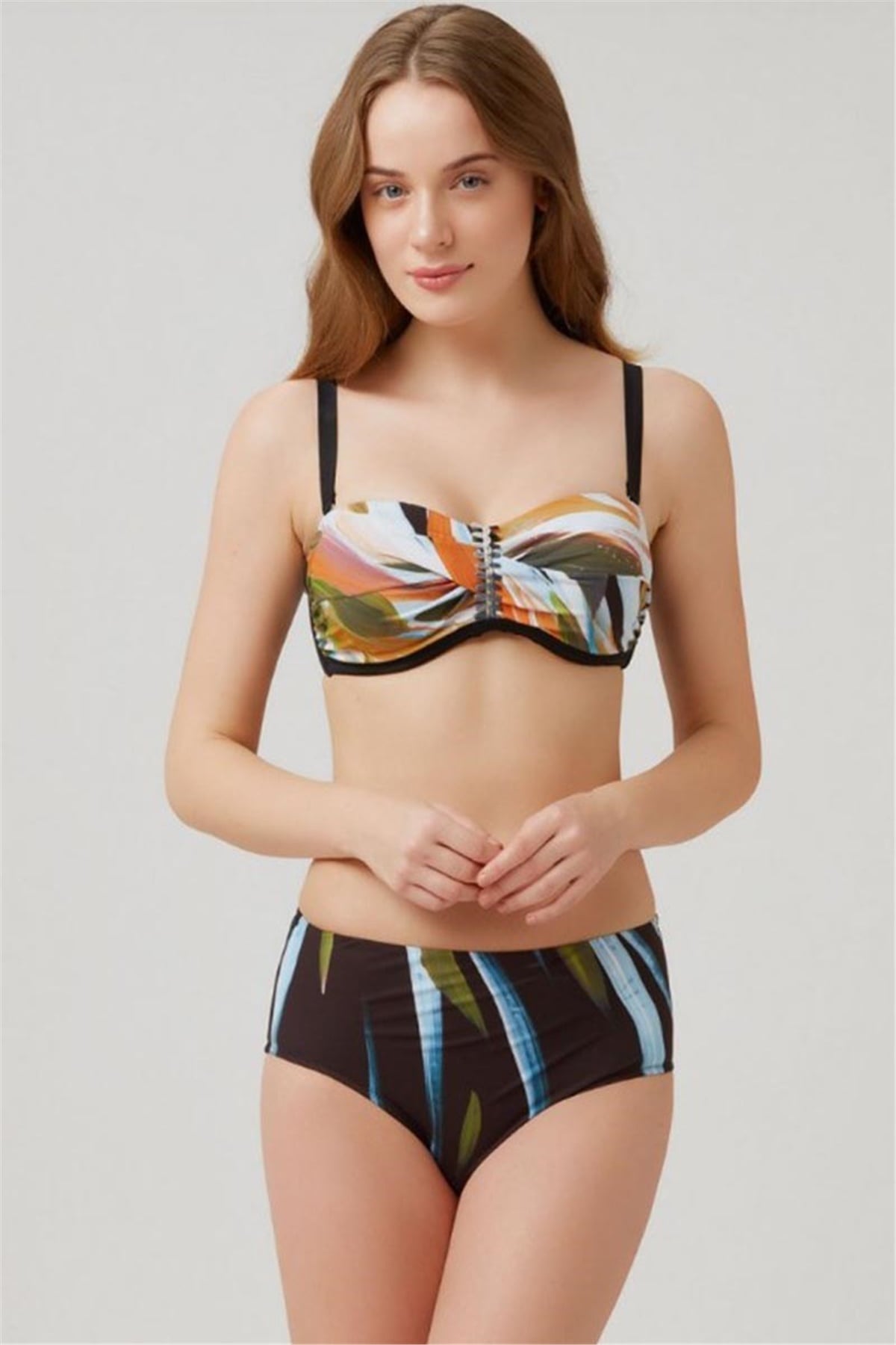 Kom Kadın Mayo, Siyah askılı Bikini KM208