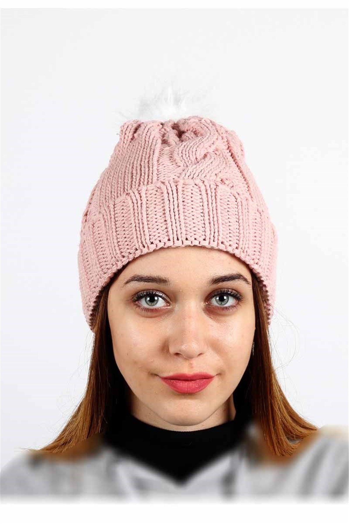 Kürklü Bere - FRM-40 Açık Pembe