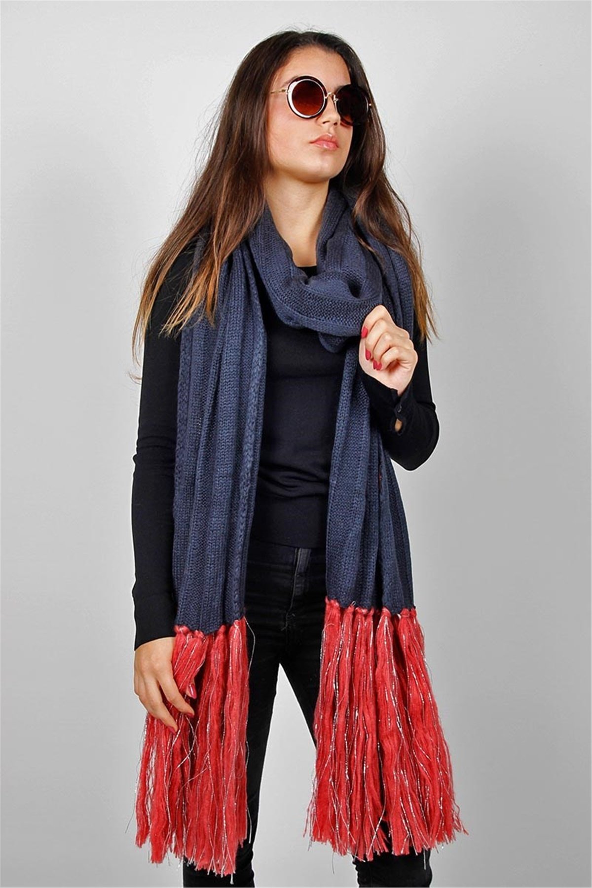 Lacivert Kadın Atkı FO-4520