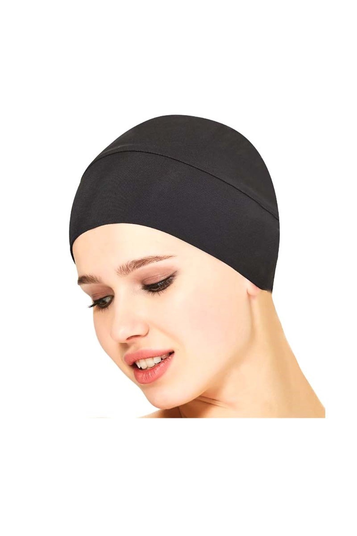 Likralı Kumaş Bone 164001 Siyah