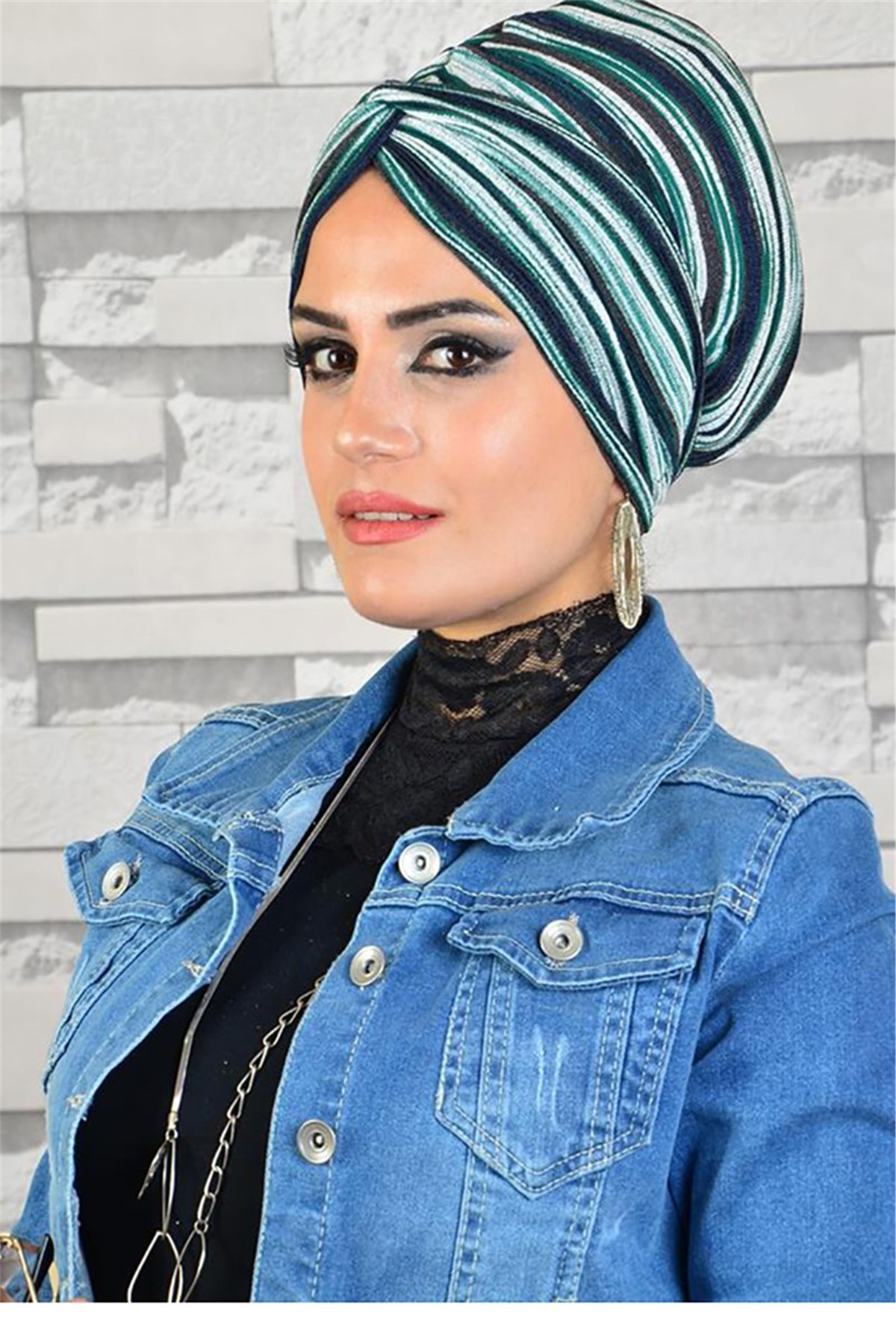 Likralı Lacivert Burgu Bone tb1014