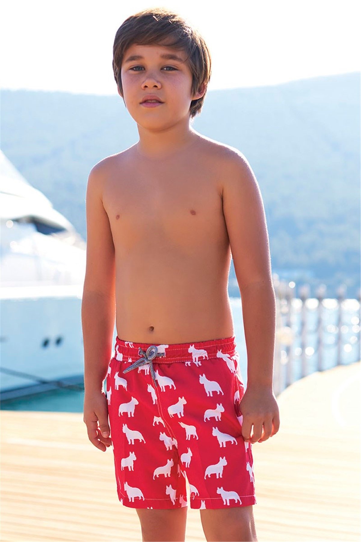 Mark Erkek Çocuk Kırmızı Deniz Şortu  G1181 