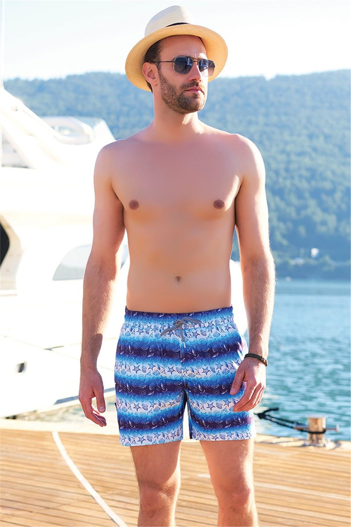 Mavi Erkek Havuz Şortu G671