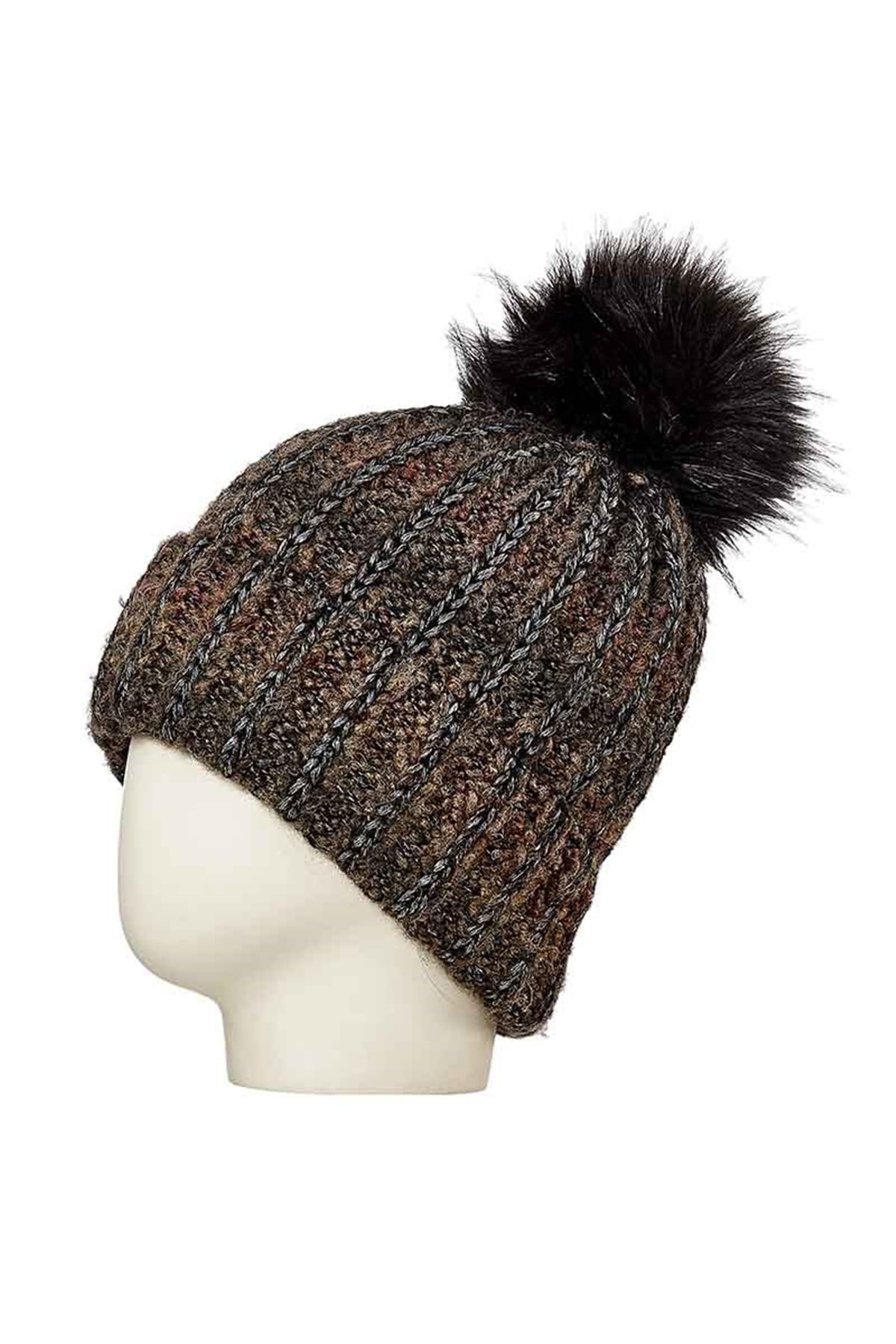 Nadia Bayan Ponponlu Bere 24401 - Siyah