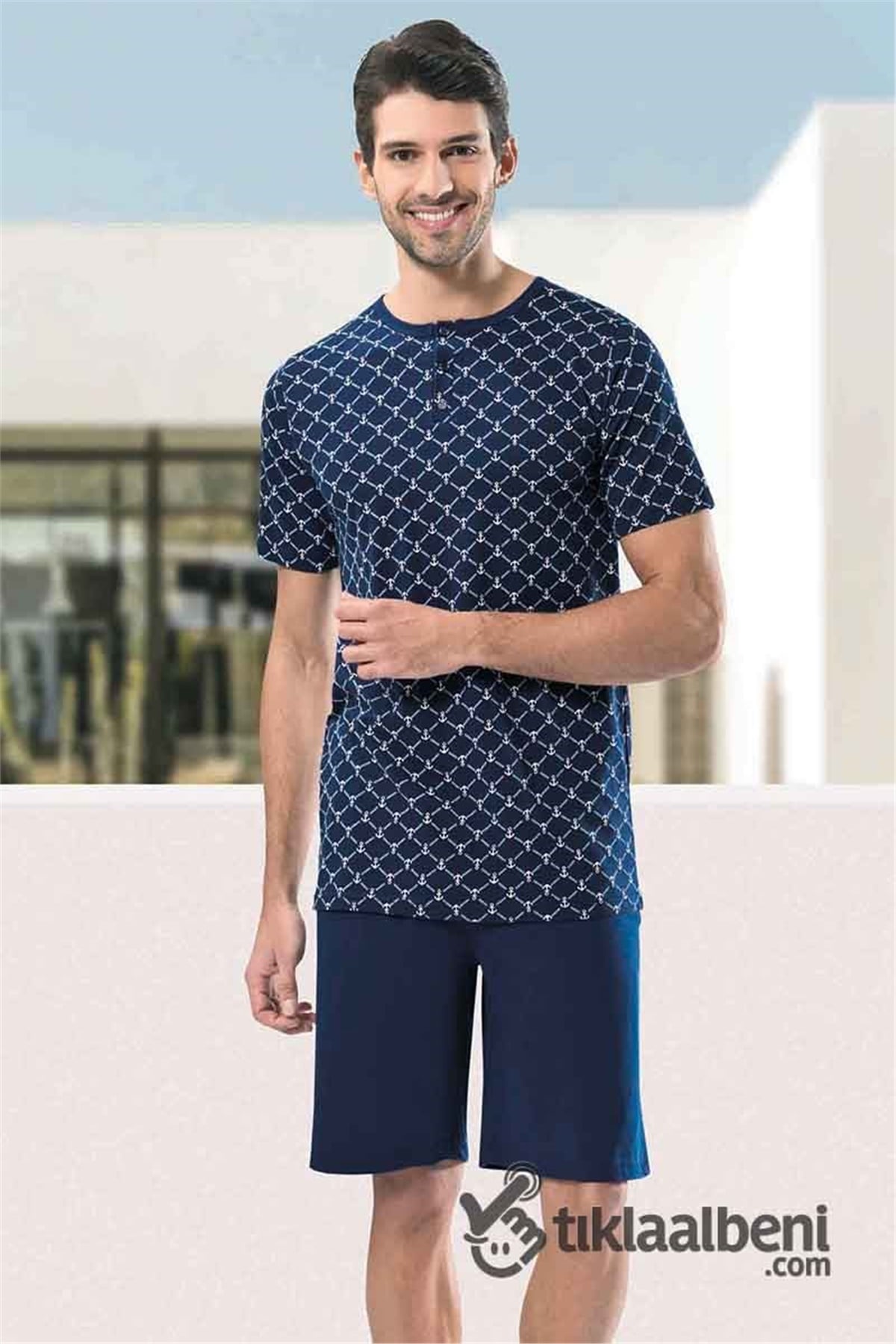 NBB 7848 Patlı Erkek Şortlu Yazlık Pijama