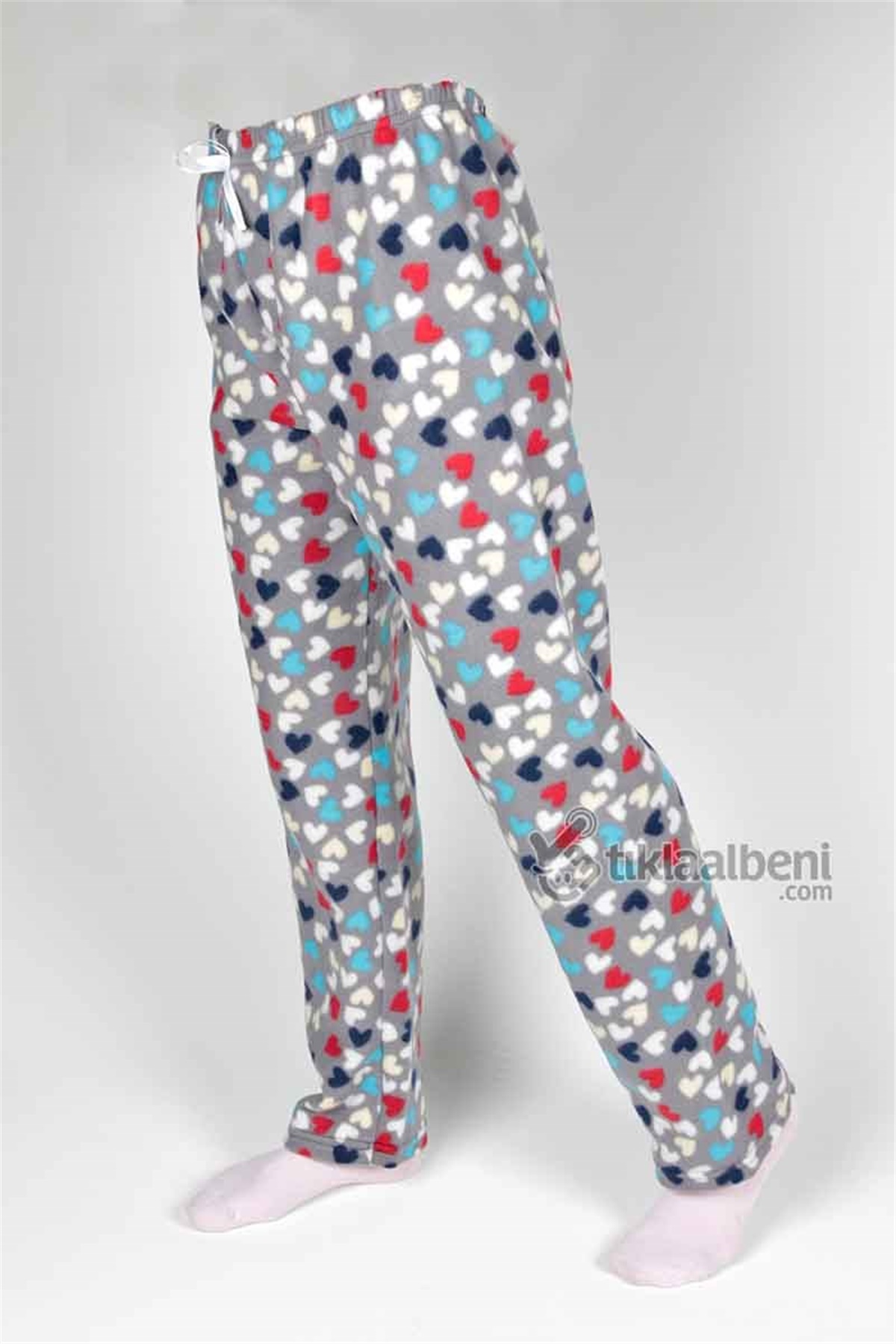 Pijama Altı Gri Kalpli PL-201