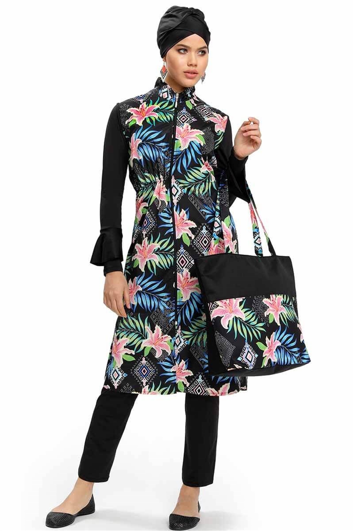 Postmodern Serisi Flower 3 Tesettür Mayo 192541-624