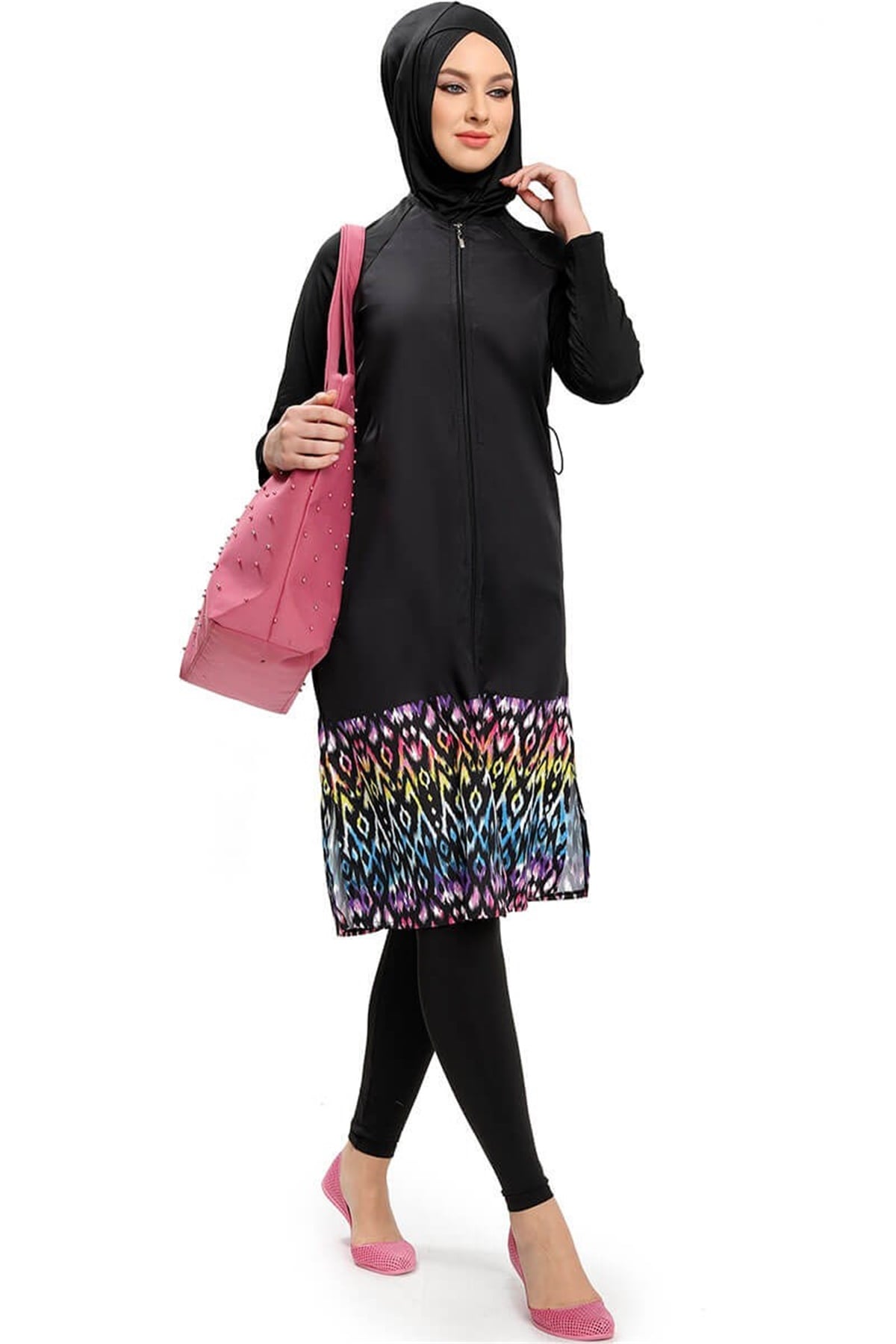 Postmodern Serisi İnes Siyah Tam Tesettür Mayo 192521