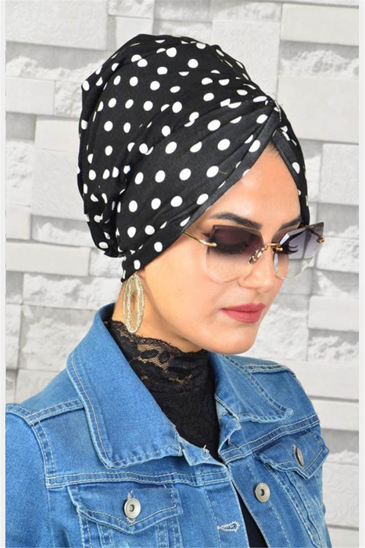 Puantiyeli Burgulu Hazır Bone