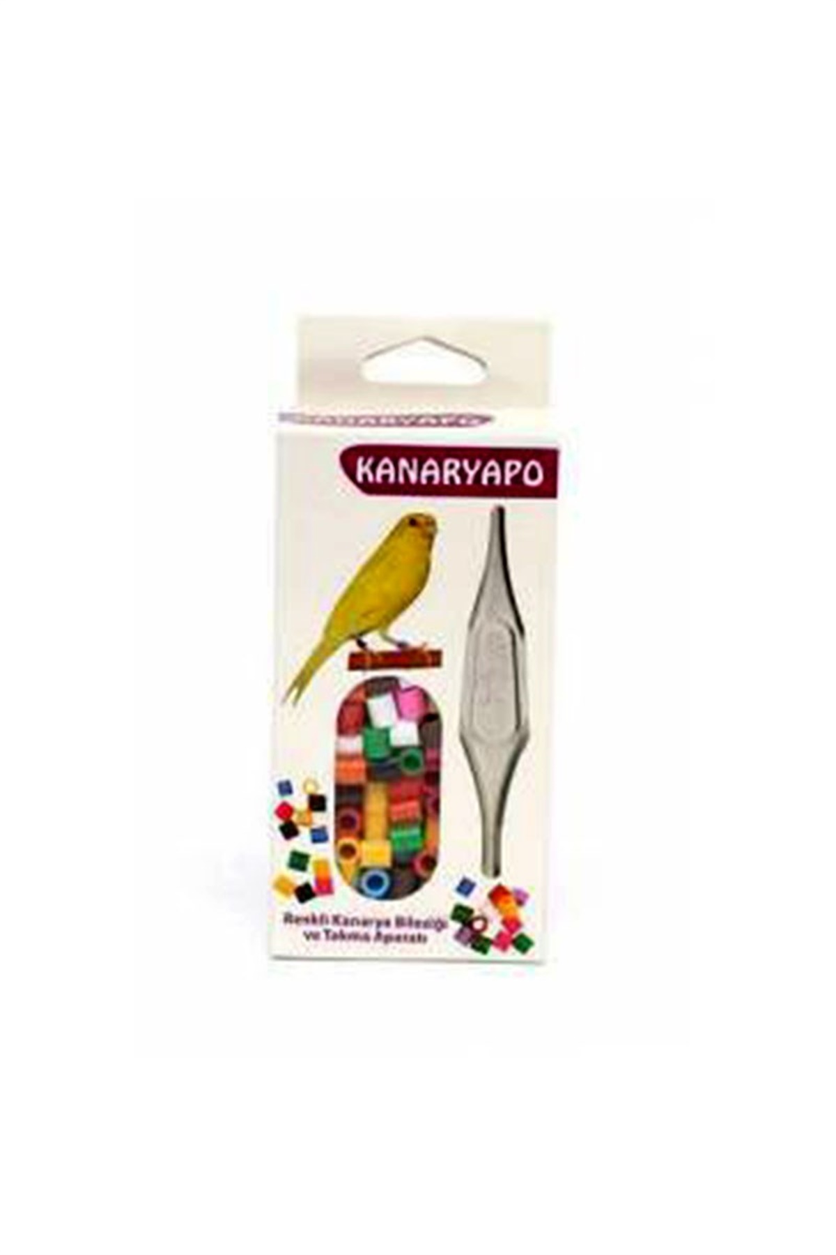 Renkli Plastik Kanarya Bileziği ve Takma Aparatı