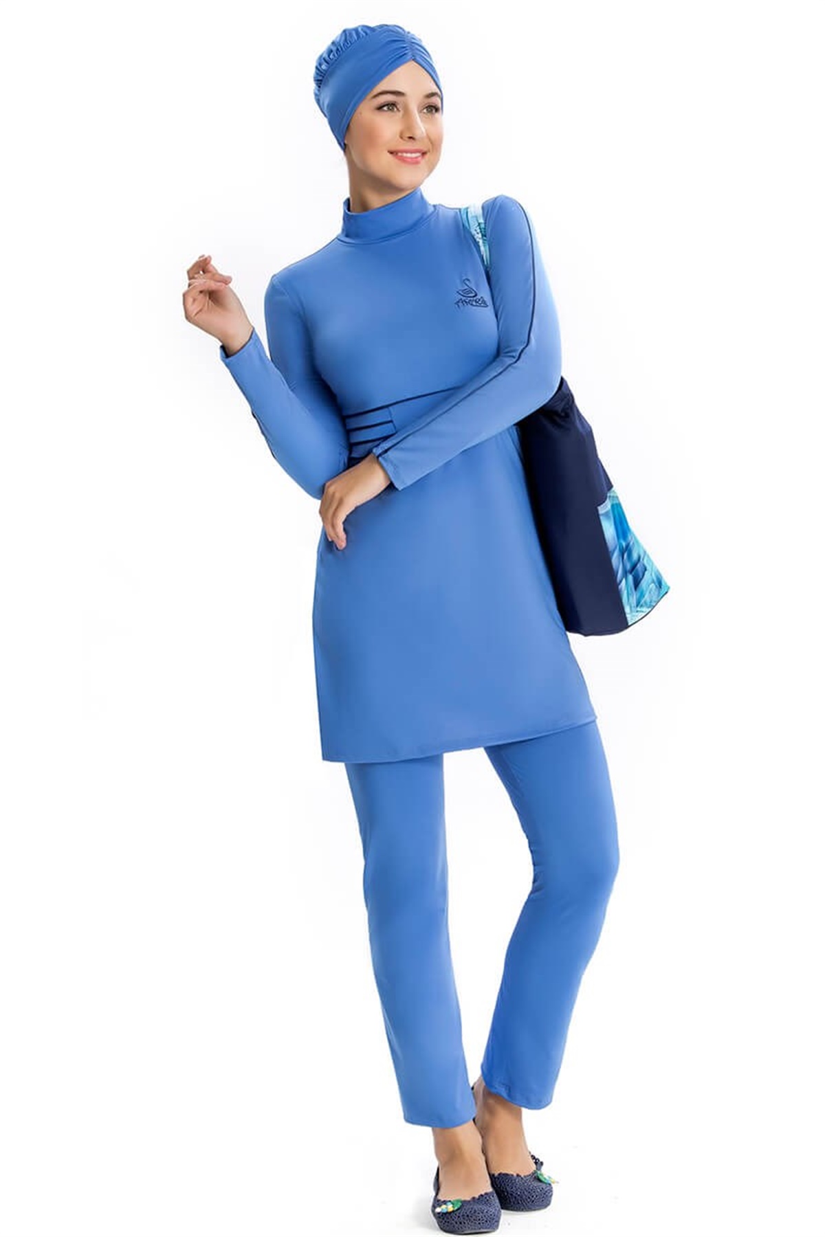 Sade ve Asil Tesettür Mayo Armes 3208207 Turkuaz