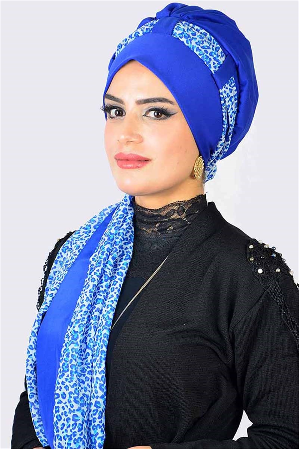 Sax Fularlı Tesettür Bone tb12050