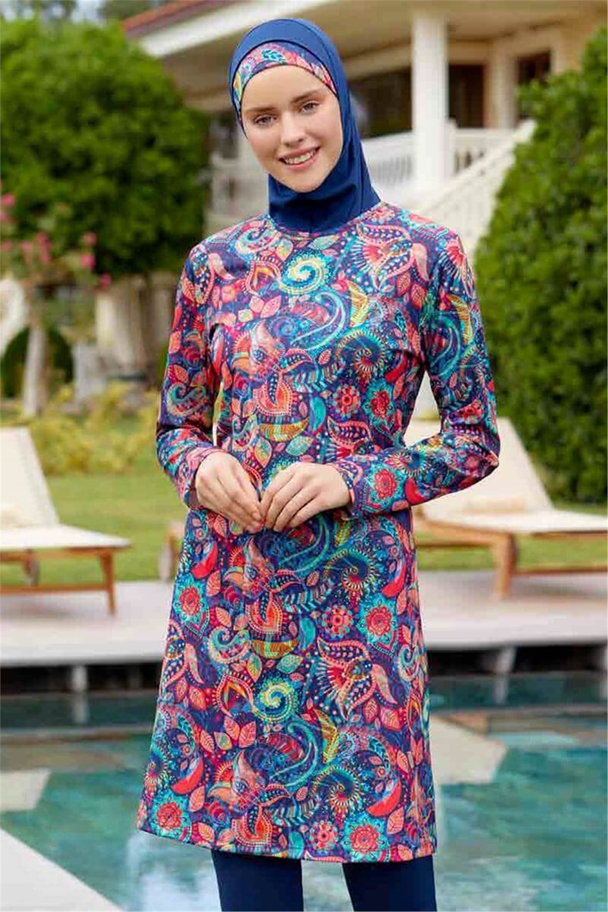 Seamay Eşarplı Tam Kapalı Tesettür Mayo 00768