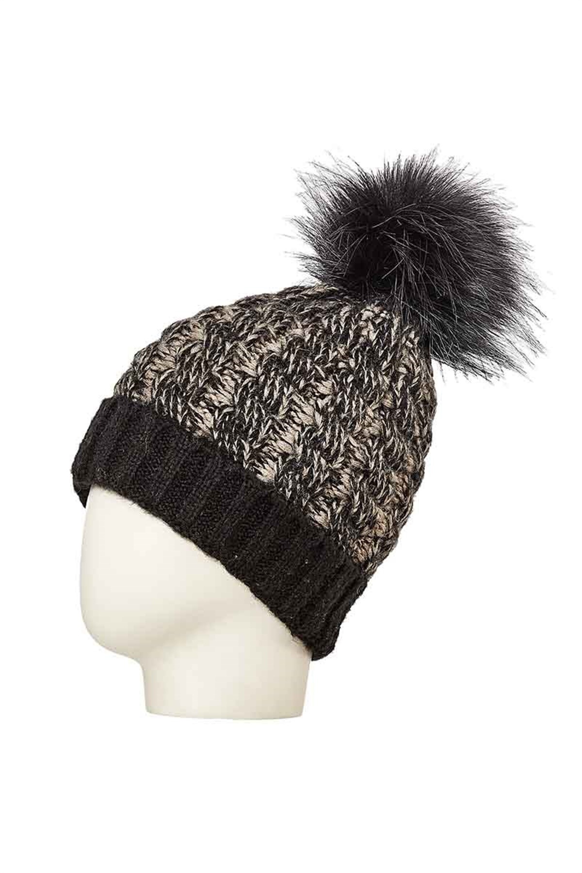 Siyah Bayan Ponponlu Bere 23521 