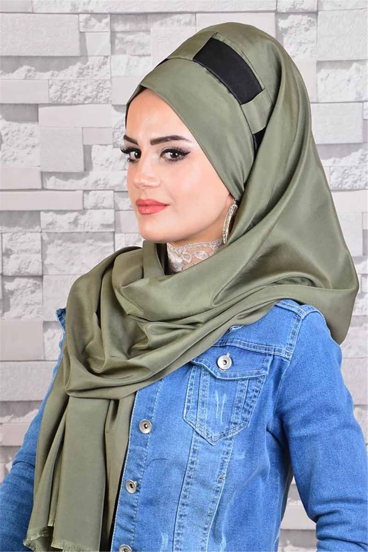 Siyah Haki Hazır Türban bnd8035