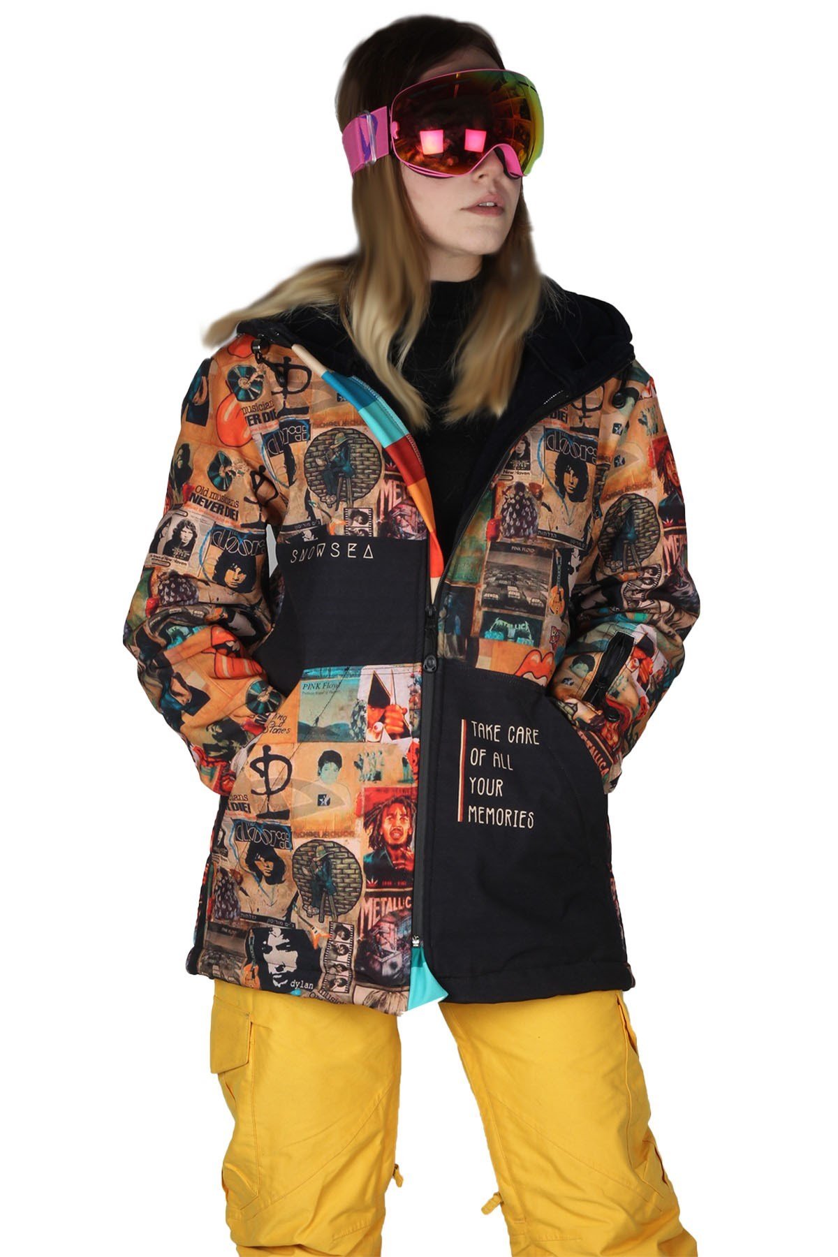 Snowsea 70's Fermuar SS7803 Unisex Kayak Montu, 1. Kalite Unisex Snowboard Montu