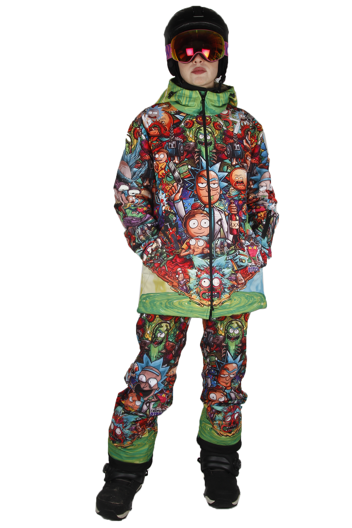 Snowsea Çılgın Tasarım Snowboard Mont & Pantolon Takım