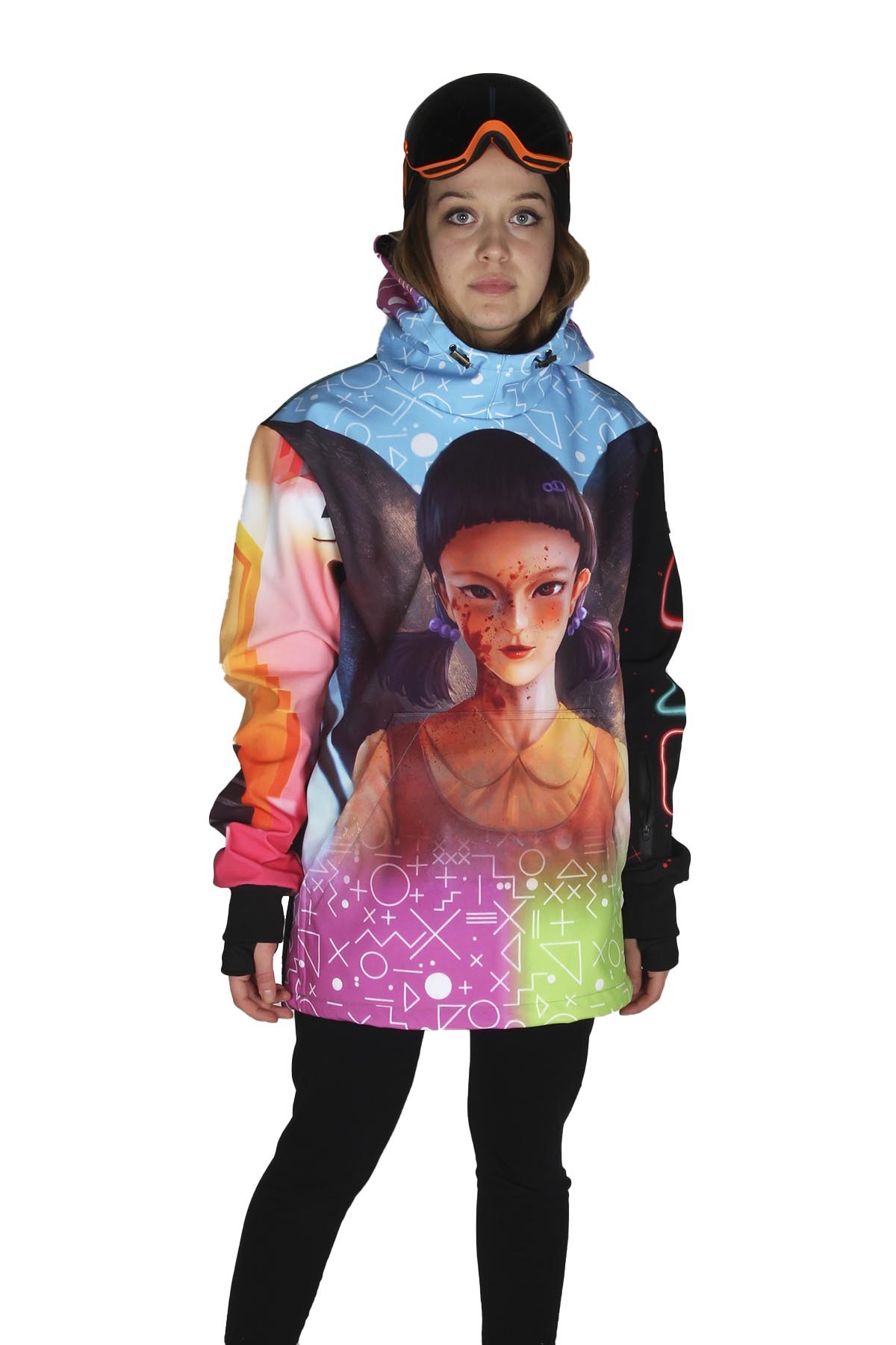 Snowsea Squid Game Bayan Yaka Fermuarlı Snowboard & Kayak Montu SS7770