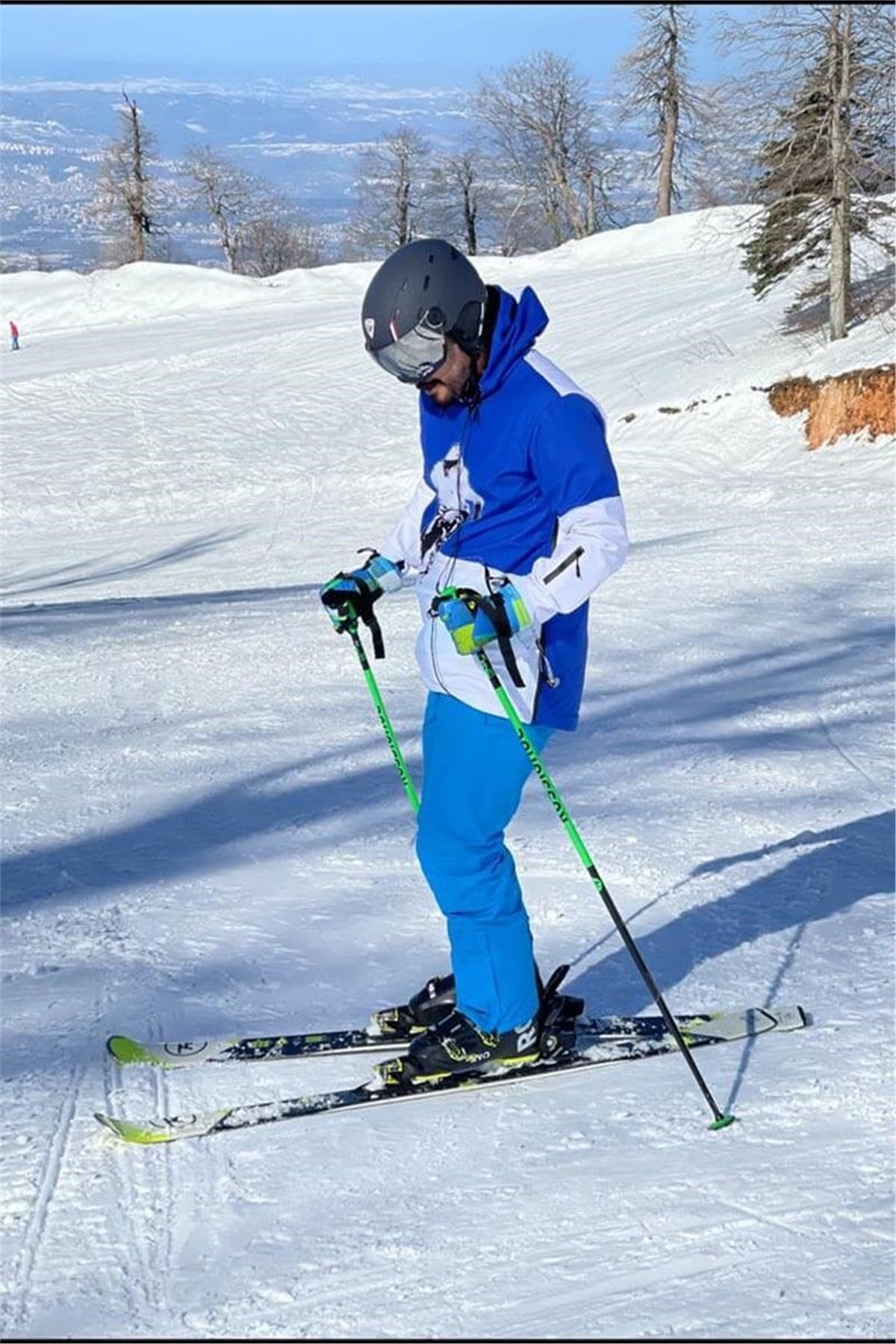 Snowsea SS7643 Uçuş Sanatı Kayak Montu, Mavi