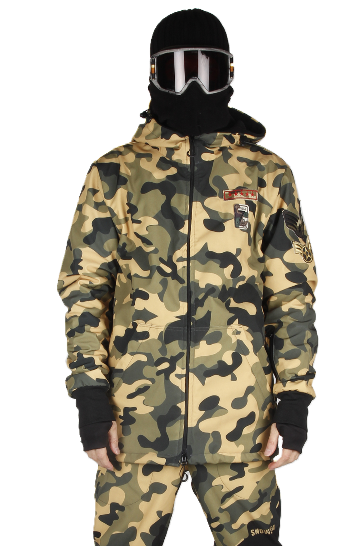 Snowsea SS9028-1 Camouflage Erkek Snowboard Montu, Kar Montu