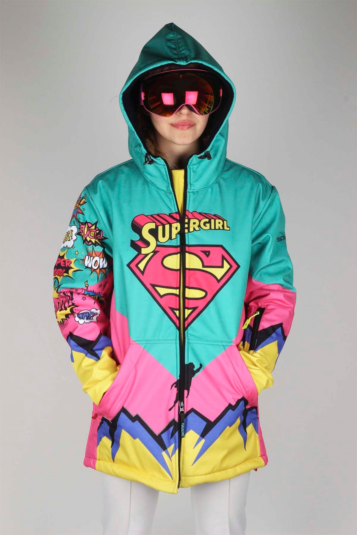 Snowsea Supergirl Fermuar SS7786 Kadın Kayak Montu, 1. Kalite Kadın Snowboard Montu