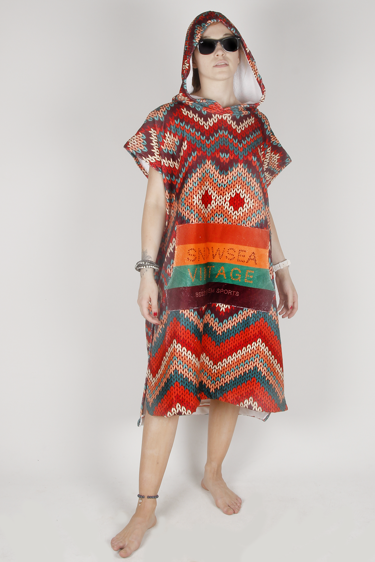 Snowsea Tribal Vintage Plaj ve Sörf Havlu Pançosu