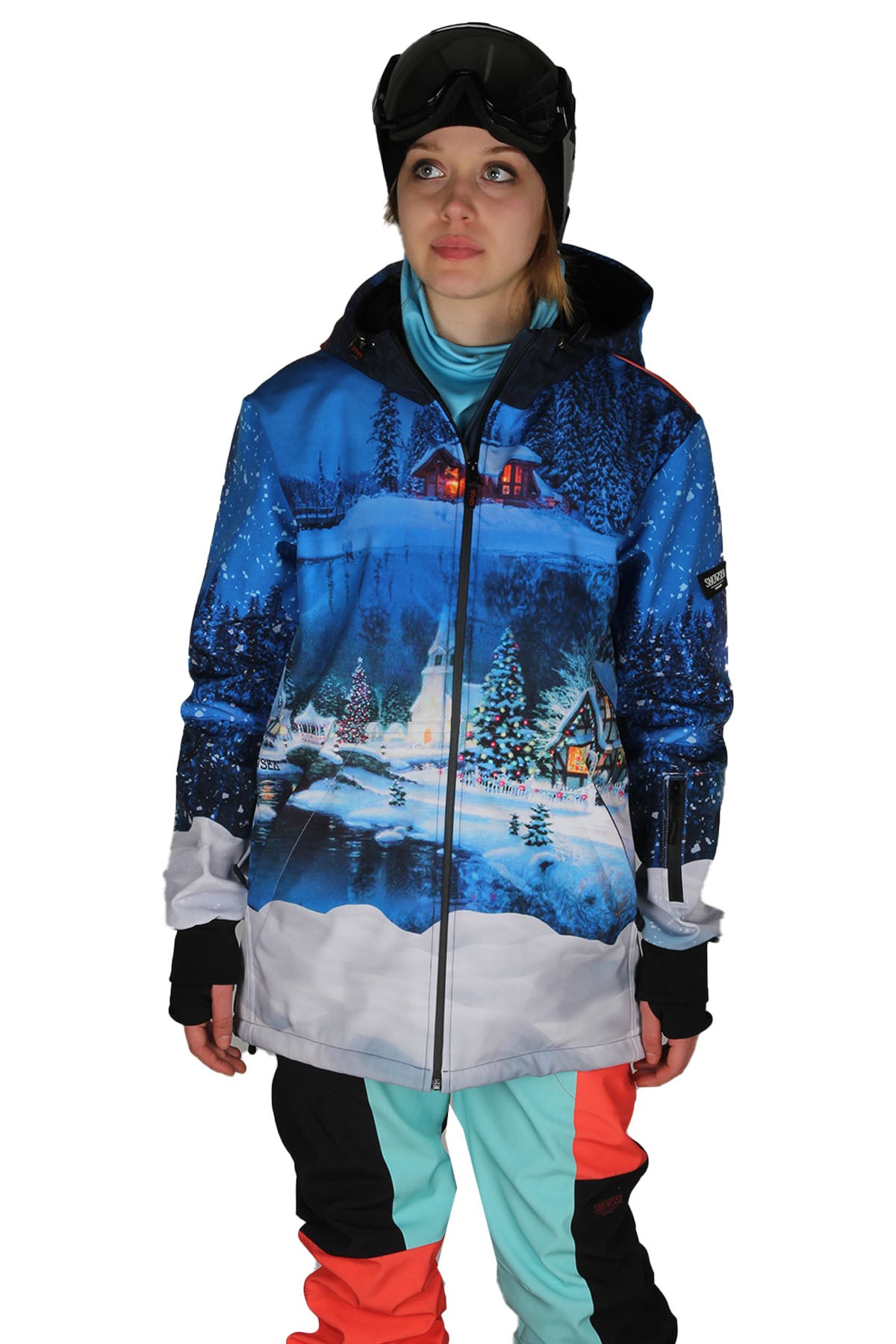 Snowy Night Kadın Kayak Montu, Snowsea SS7815 Su ve Rüzgar Geçirmez Snowboard Montu