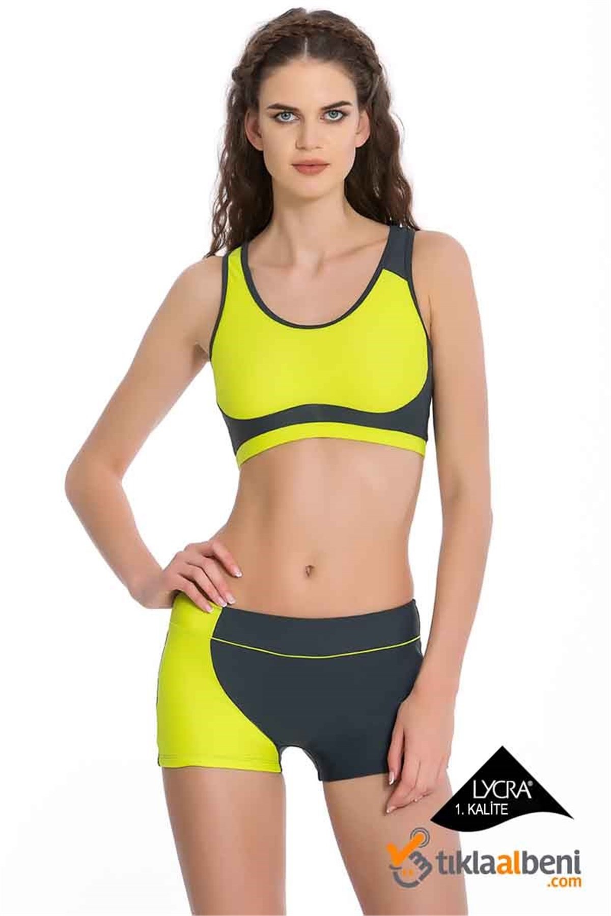 Yüzücü Mayo Şortlu İki Parça Bady Bikini 307657-18