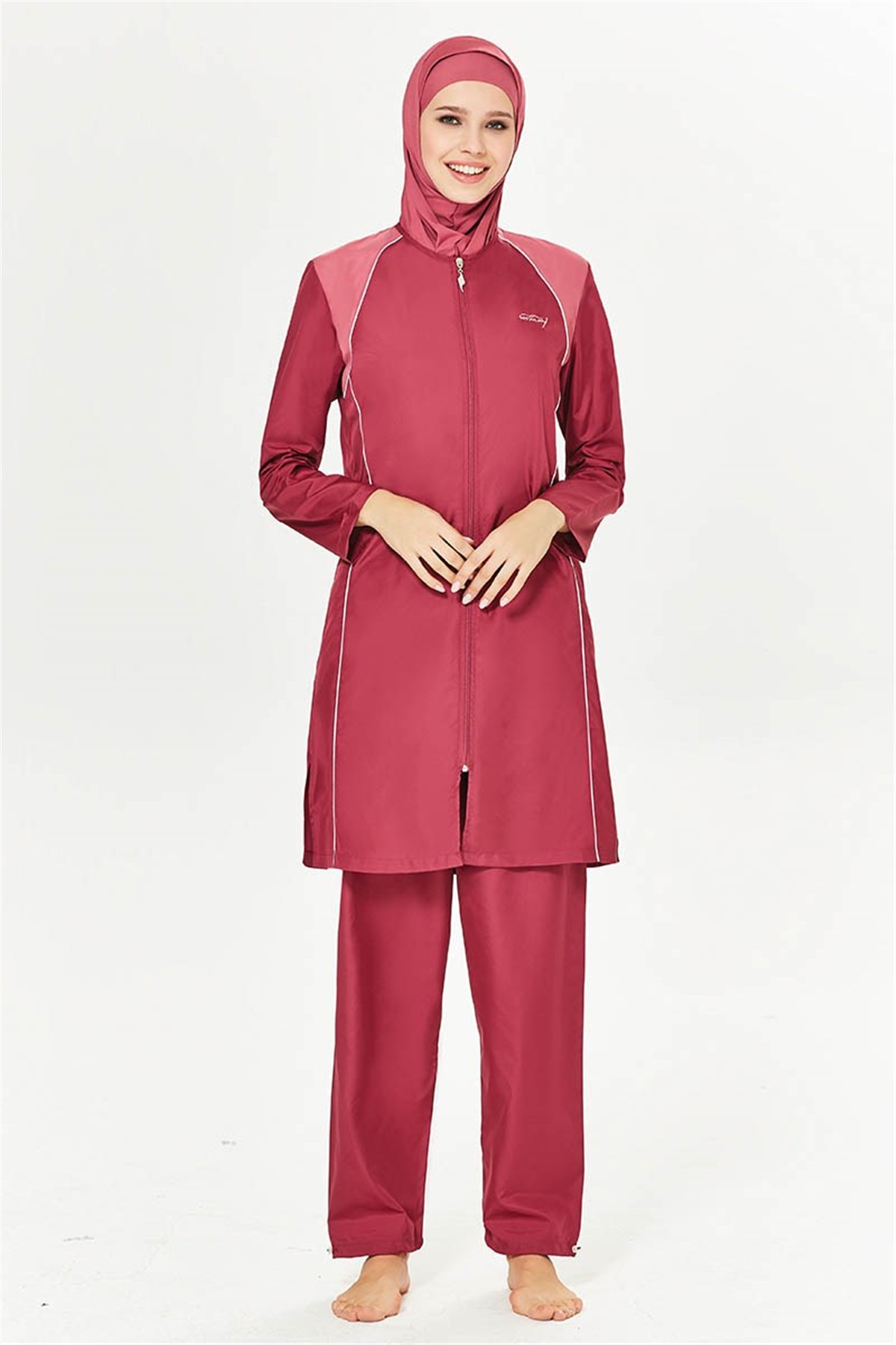 Sportif Haşema Kapalı Mayo Mayo Tesmay 1100124 Mürdüm