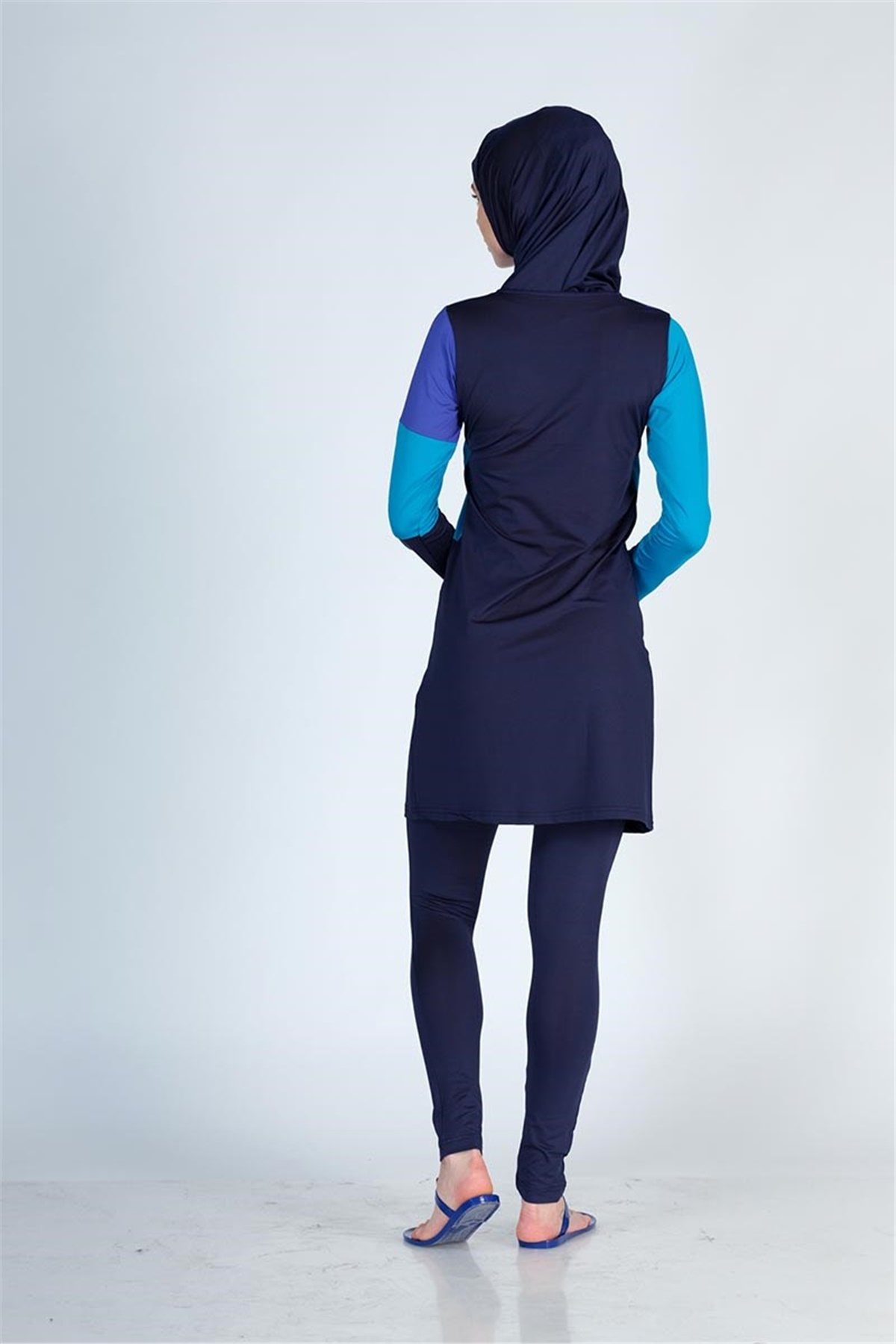 Tam Tesettür Kapalı Mayo ALS2621 Lacivert