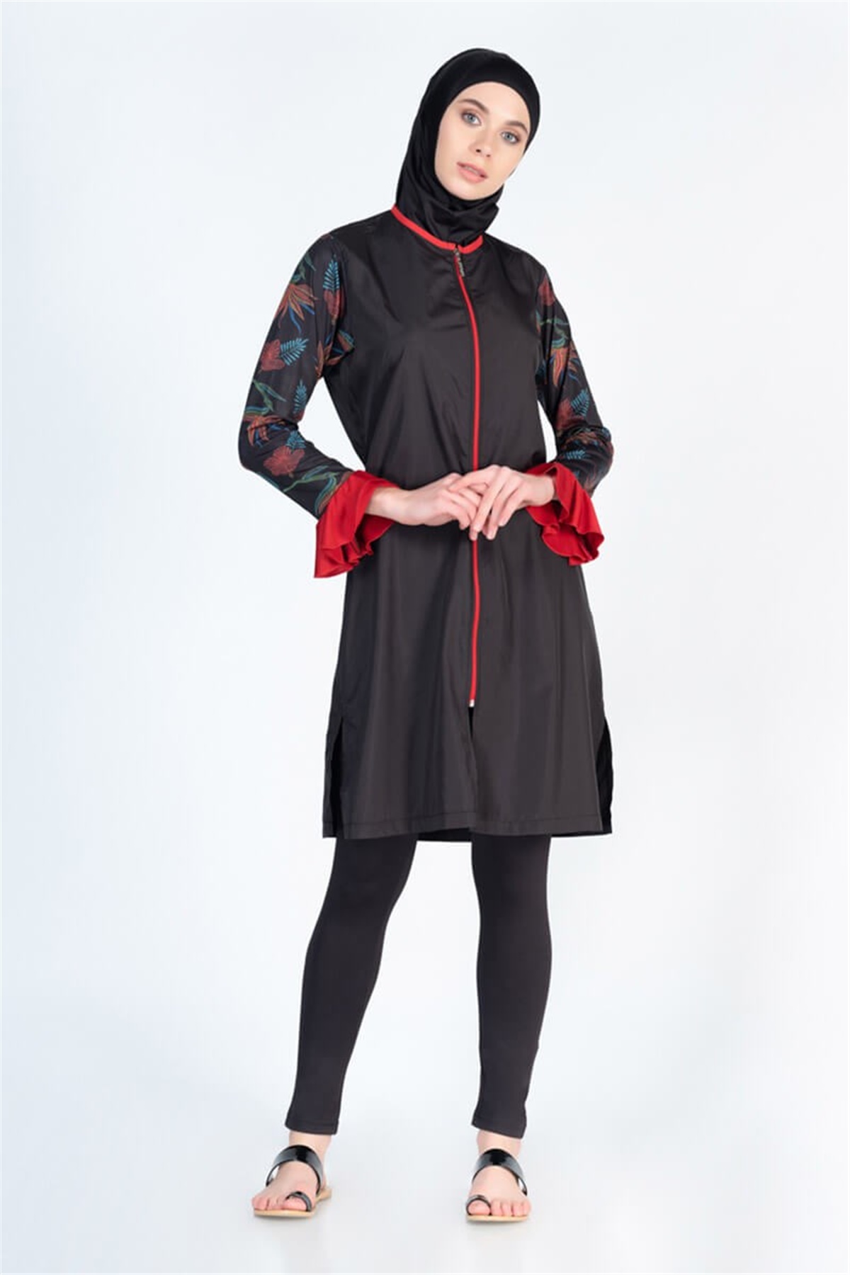 Tam Tesettür Kapalı Mayo ALS2701 Siyah