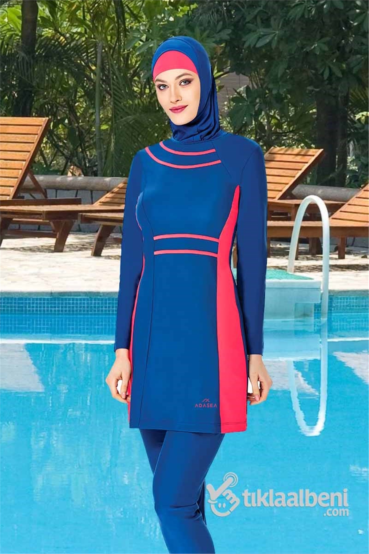 Tam Tesettür Mayo Adasea 614043 Açık Lacivert
