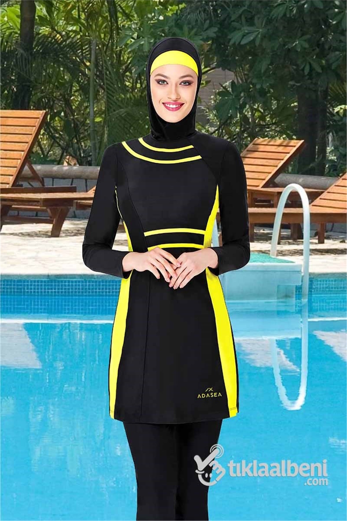 Tam Tesettür Mayo Adasea 614043 Siyah