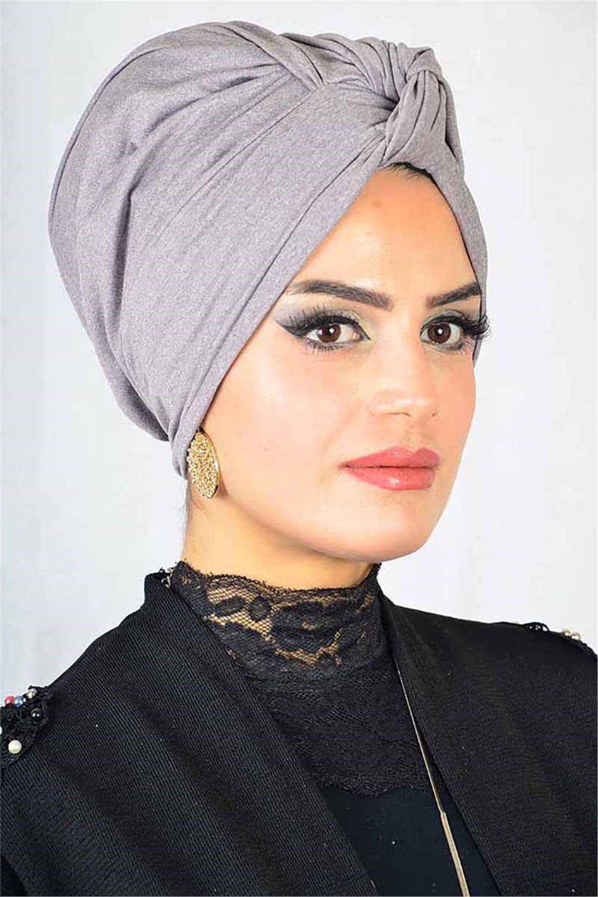 Taş Grisi Burgulu Hazır Bone T13935