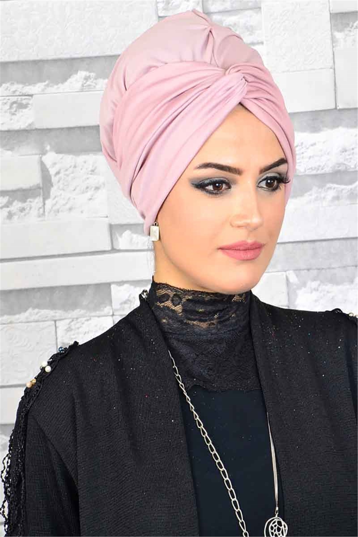 Tesettür Bone Pudra Burgu Bone tb1041