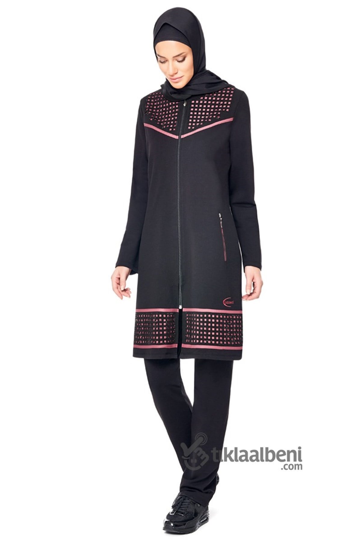 Tesettür Eşofman Takımı ADS-1102 - Siyah