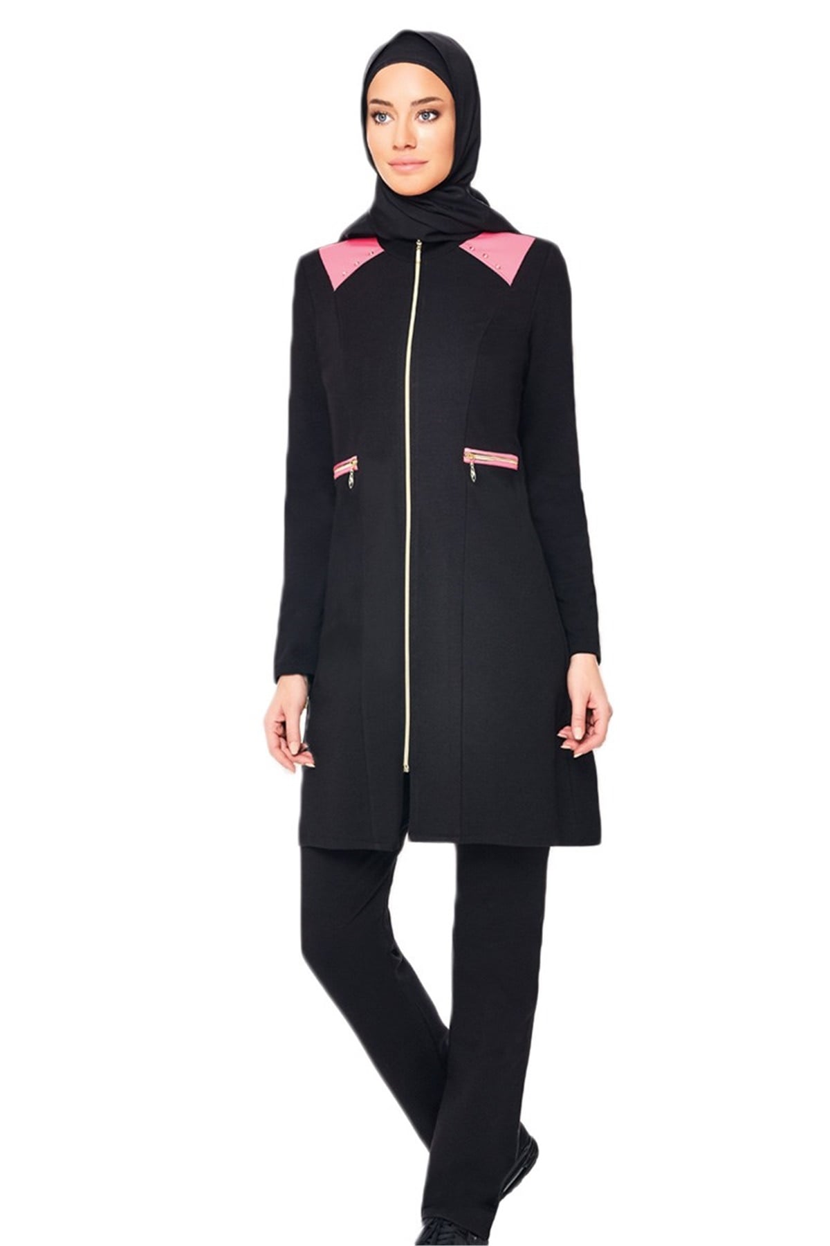 Tesettür Eşofman Takımı ADS-1112 Siyah