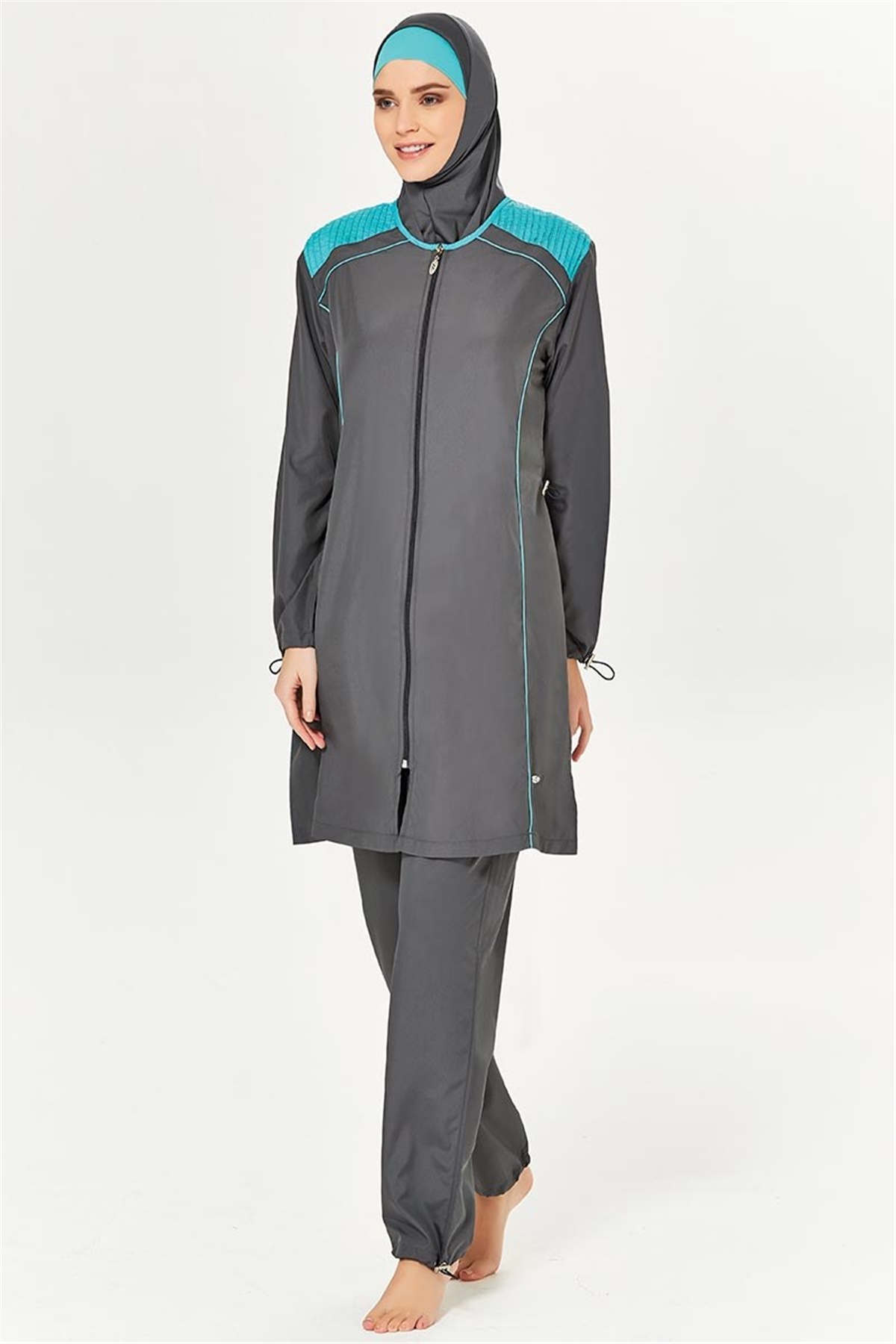 Tesettür Mayo Adasea Comfortable Borneo 1701092 Antrasit