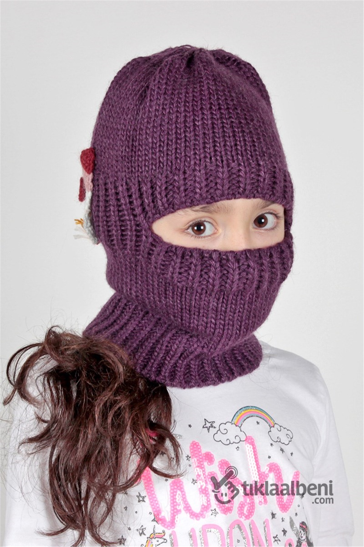 Kız Çocuk Kar Maskesi frm-20 Mor