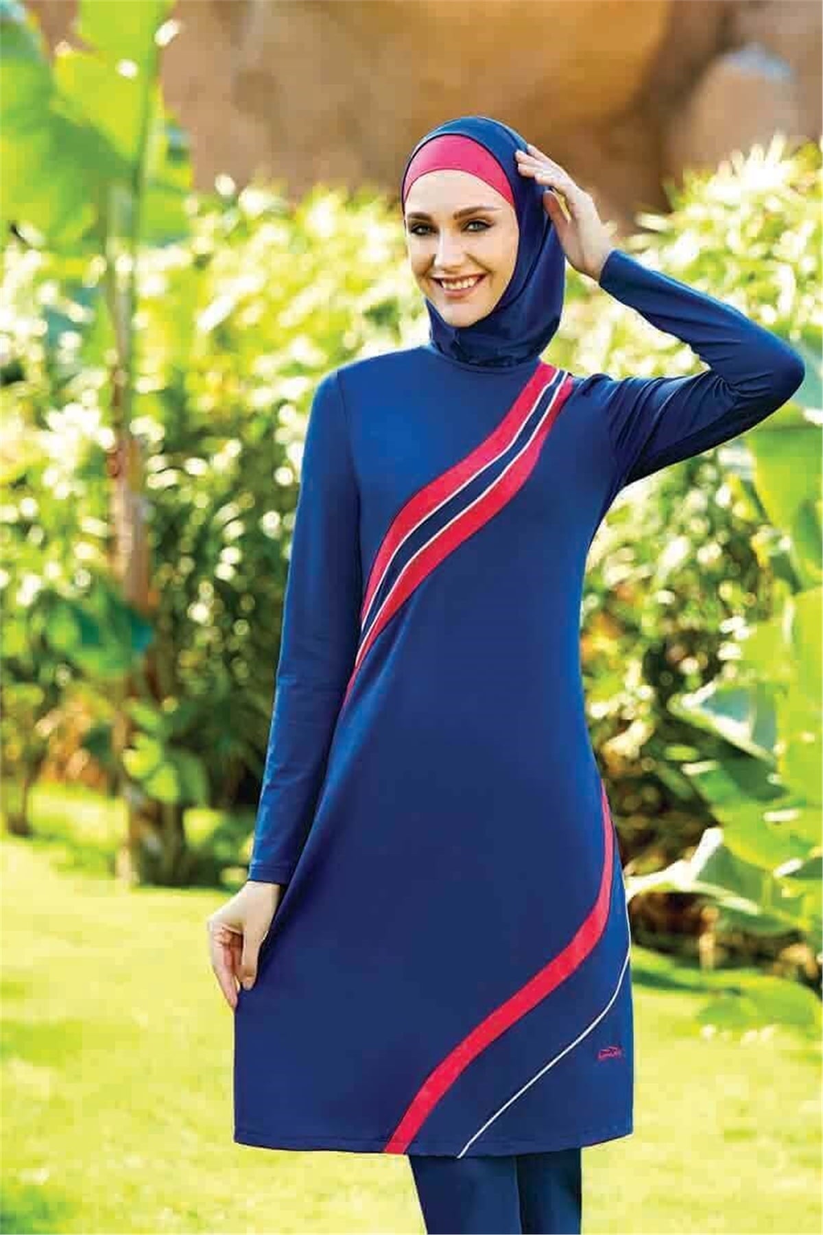 Uzun Sade ve Spor A. Lacivert Tesettür Mayo 10230